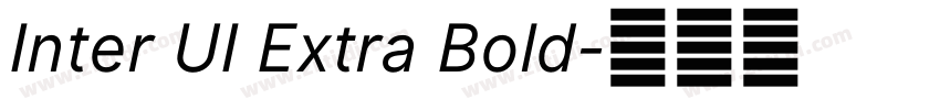 Inter UI Extra Bold字体转换